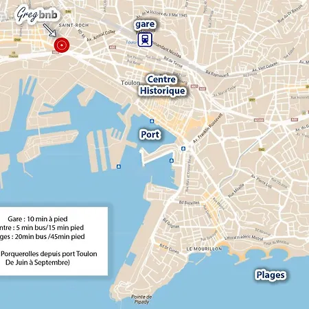 Gregbnb - T2 Pleine - Climatise - Balcon - 2 Toulon